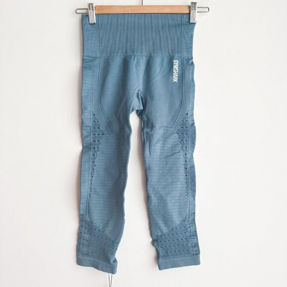 Gymshark Blue Energy Seamless 3/4 Leggings S - Picture 2 of 5